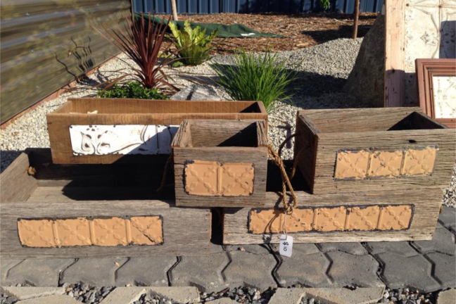 Rustic Planter Boxes